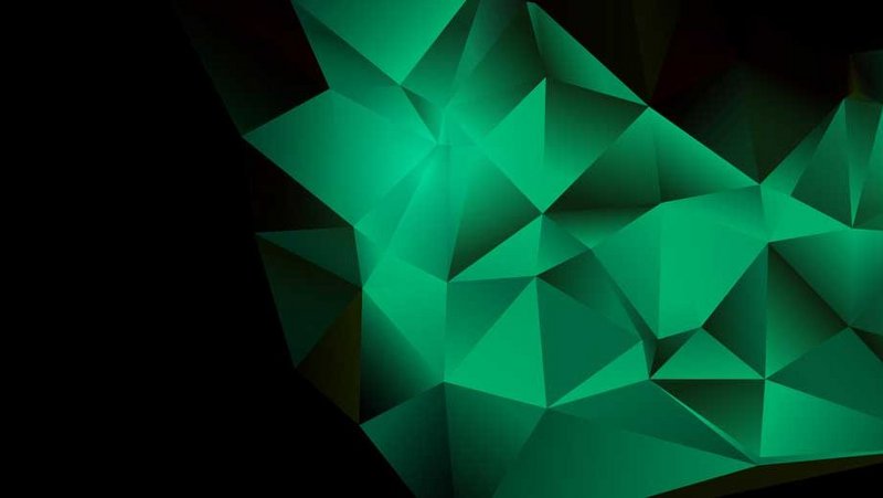 Abstract green polygonal background design symbolizing growth and sustainability.