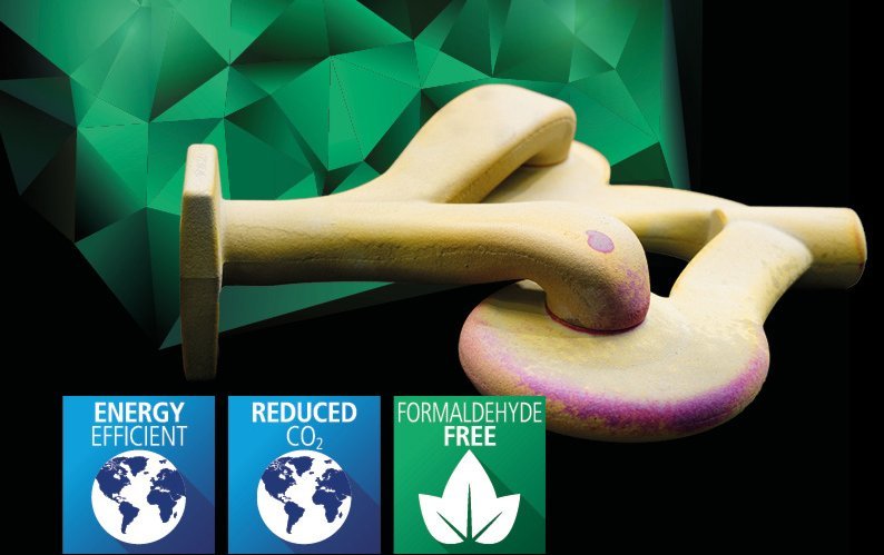 Advertisement showcasing SEMCO coatings with a foundry hammer and environmental sustainability badges.